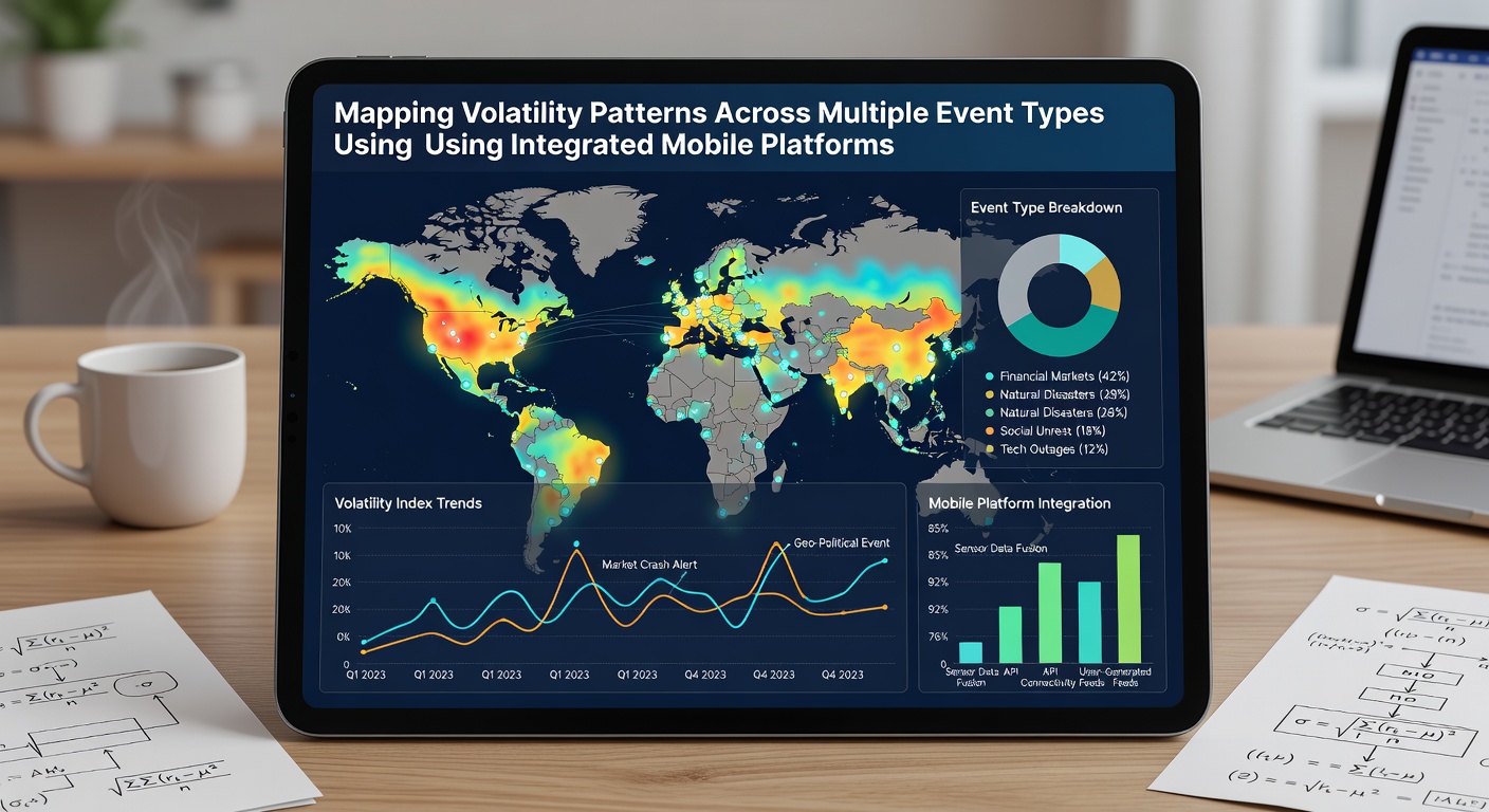 Beispielhafte Darstellung von Volatilitätsmustern auf einer mobilen Analyseplattform