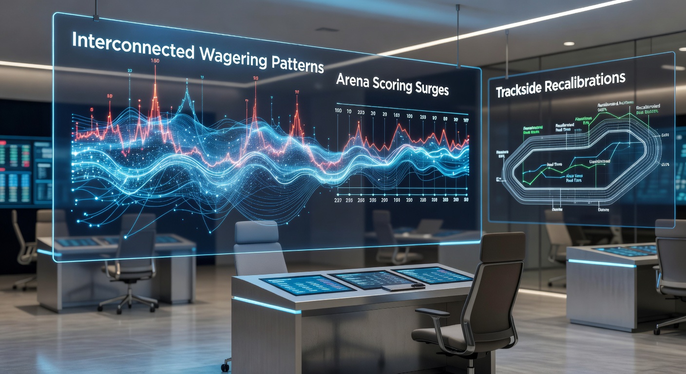 Dashboard auf Smartphone zeigt vernetzte Wettoptionen mit Arena-Daten, Bahn-Updates und Reel-Boni