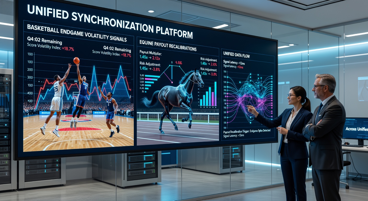 Vergleichsdashboard mit Volatilitätskurven für Basketball und Pferderennen