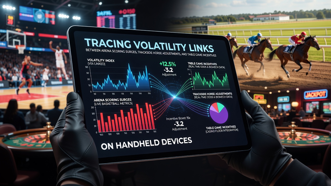 Illustration der Volatilitätsverbindungen in Arena-Sport, Pferderennen und mobilen Casino-Spielen